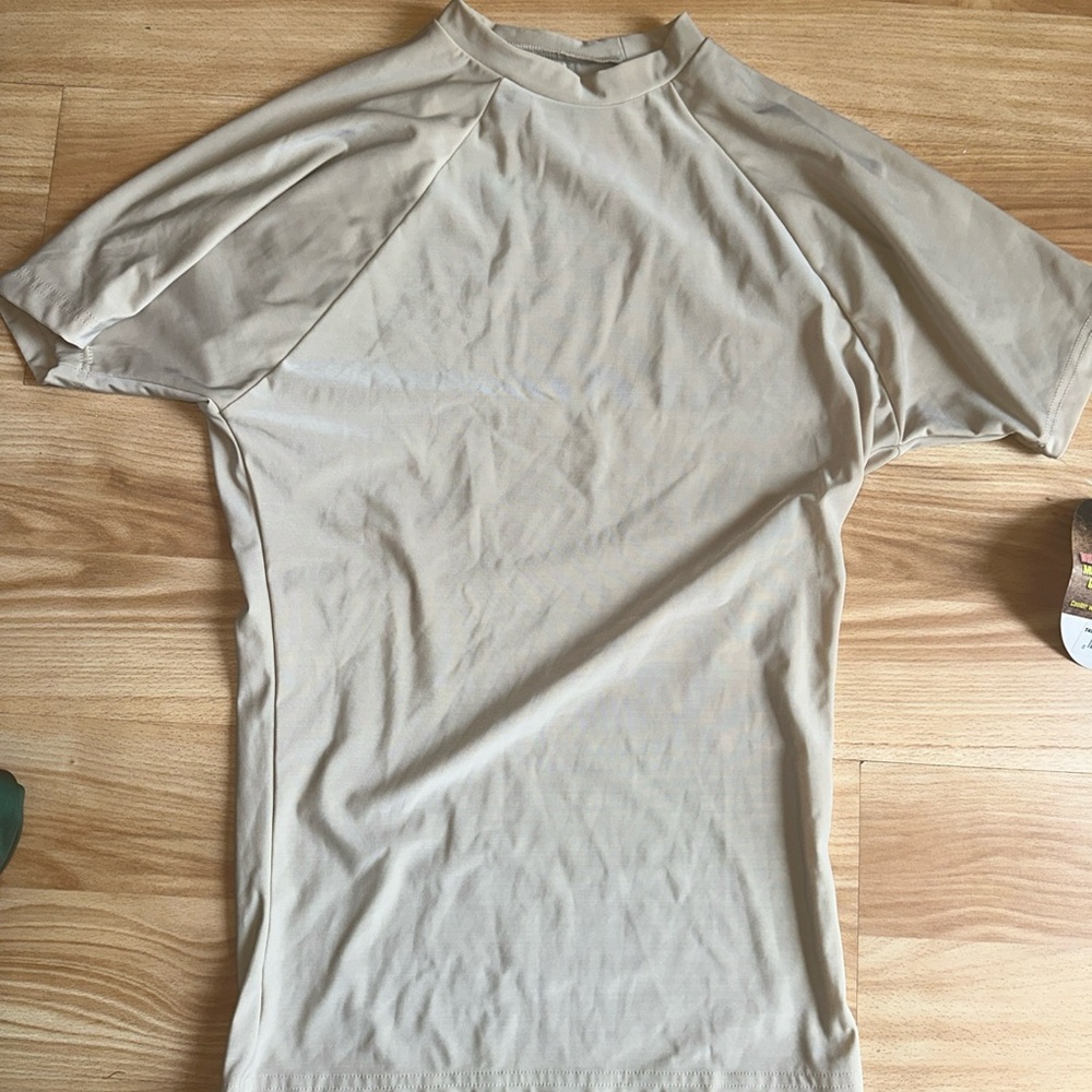 Men's Short Sleeve Beige Tee